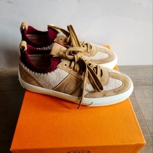 Tod's men's All Lana Bassa Cass knit low top sneakers